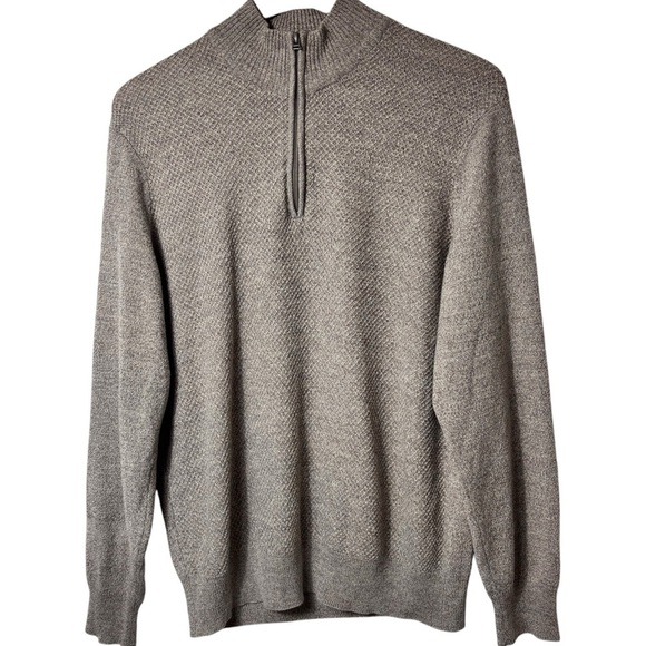 DOCKERS MEN LIGHT BROWN LONG SLEEVE SOFT SWEATER SIZE MEDIUM - Picture 1 of 6